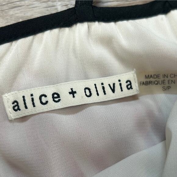 Alice + Olivia Pleated Silk Chiffon Maxi Dress Pastel Stripe Size Small - Picture 9 of 9